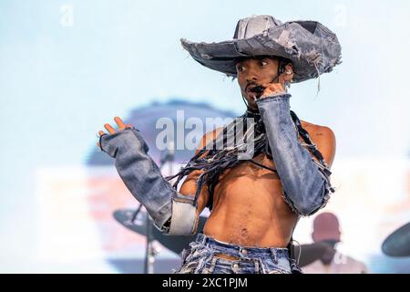 Manchester, USA. Juni 2024. Durand Bernarr während des Bonnaroo Music and Arts Festivals am 13. Juni 2024 in Manchester, Tennessee (Foto: Daniel DeSlover/SIPA USA) Credit: SIPA USA/Alamy Live News Stockfoto