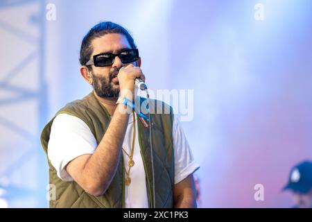 Manchester, USA. Juni 2024. SID Sriram während des Bonnaroo Music and Arts Festivals am 13. Juni 2024 in Manchester, Tennessee (Foto: Daniel DeSlover/SIPA USA) Credit: SIPA USA/Alamy Live News Stockfoto