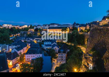 Die luxemburgische Altstadt, das Viertel Ville Haute, ist das UNESCO-Weltkulturerbe in Luxemburg Stockfoto