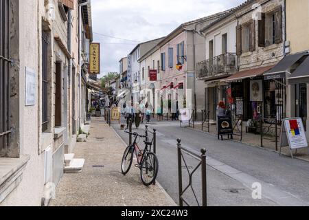 Straße in Aigues-Mortes Stockfoto