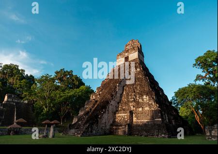 Tikal in Guatemala, Tempeltempel des großen Jaguar, Stockfoto