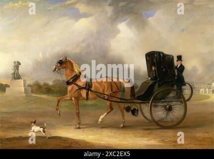 William Massey-Stanley fährt sein Cabriolet im Hyde Park. John Ferneley. 1833. Stockfoto