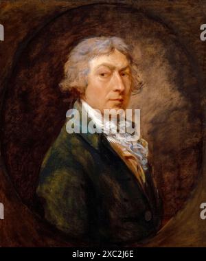 Thomas Gainsborough (1727–1788), Selbstporträtgemälde des englischen Porträt- und Landschaftsmalers in Öl auf Leinwand, um 1787 Stockfoto