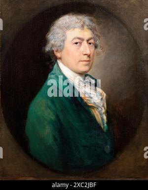 Thomas Gainsborough (1727–1788), Selbstporträtgemälde des englischen Porträt- und Landschaftsmalers in Öl auf Leinwand von Thomas Gainsborough und Gainsborough Dupont, 1765-1788 Stockfoto