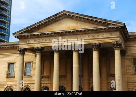 Metropolitan Tabernacle Church. Reformierte Baptistenkirche im Elephant and Castle in London. Stockfoto