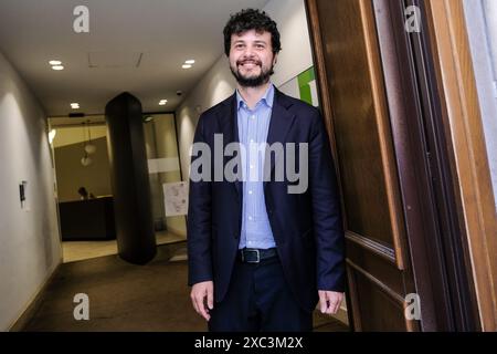 Roma, Italien. Juni 2024. Brando Benifei in Occasione dell'Assemblea dei neo eletti PD al Parlamento Europeo, sede nazionale PD A Roma, Venerdì, 14 Giugno 2024 (Foto Mauro Scrobogna/LaPresse) Brando Benifei anlässlich der Versammlung der neu gewählten PD im Europäischen Parlament, nationaler Sitz der PD in Rom, Freitag, 14. Juni 2024 (Foto: Mauro Scrobogna/LaPresse) Credit: LaPresse/Alamy Live News Stockfoto