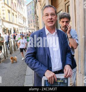 Roma, Italien. Juni 2024. Giuseppe Lupo in Occasione dell'Assemblea dei neo eletti PD al Parlamento Europeo, sede nazionale PD A Roma, Venerdì, 14 Giugno 2024 (Foto Mauro Scrobogna/LaPresse) Giuseppe Lupo anlässlich der Versammlung der neu gewählten PD im Europäischen Parlament, nationaler Sitz der PD in Rom, Freitag, 14. Juni 2024 (Foto: Mauro Scrobogna/LaPresse) Credit: LaPresse/Alamy Live News Stockfoto