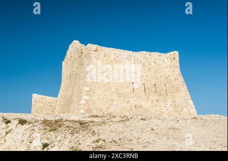 Festung Fortica auf der Insel Pag in Dalmatien in Kroatien Stockfoto