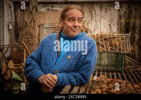 Gartenexperte BOB FLOWERDEW zu Hause Stockfoto