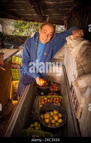 Gartenexperte BOB FLOWERDEW zu Hause Stockfoto