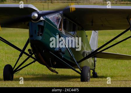 De Havilland, DH 85, Leopard Moth, Shuttleworth Air Display, Old Warden, Biggleswade, Bedfordshire. Stockfoto