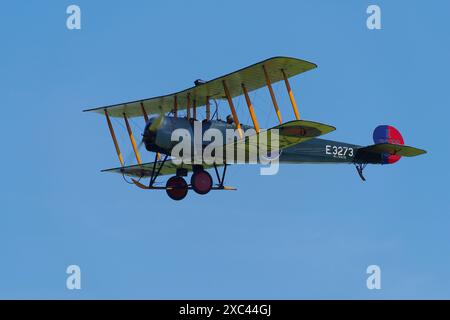 Shuttleworth, Kollektion, Avro 504K, E3273, G-ADEV, Militärfliegende Anzeige, Stockfoto