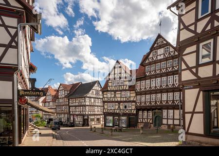 Bad Sooden-Allendorf, Ortsteil Allendorf, Kirchstraße, rechts Nr. 29 und 27 Stockfoto