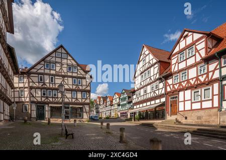 Bad Sooden-Allendorf, Ortsteil Allendorf, Kirchstraße, Blick nach Norden, links Haus Nr. 31 Stockfoto