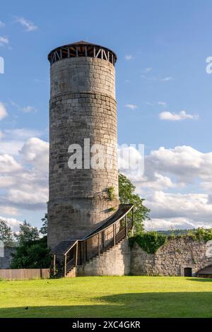 Bad Sooden-Allendorf, Ortsteil Allendorf, Stadtbefestigung, Diebesturm, Feldseite Stockfoto