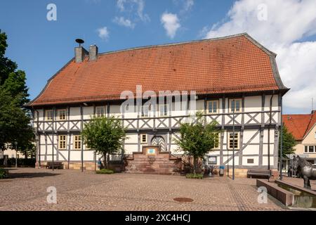 Zierenberg, Rathaus von Süden, 1450 von Meister H. Brant Stockfoto