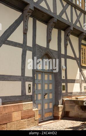 Zierenberg, Rathaus von Süden, 1450 von Meister H. Brant, Hauptportal an der Westseite Stockfoto