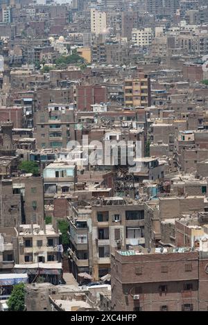 Blick auf Kairo, die überfüllte Hauptstadt Ägyptens, eine weitläufige Metropole am Nil in Nordafrika. (Foto: John Wreford / SOPA Images/SIPA USA) Stockfoto