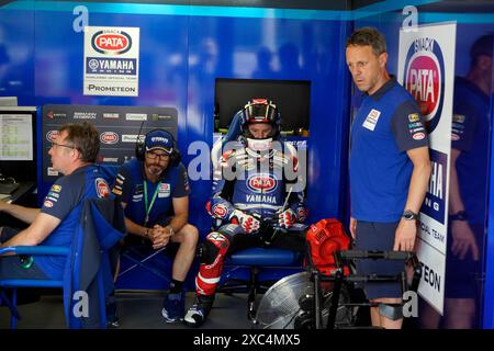 Foto Alessandro La Rocca/LaPresse14-06-2024, Misano World Circuit Marco Simoncelli Sport-Motociclismo-WSBK FIM Superbike World Championship-Pirelli Emilia Romagna Runde 14-16-Juni 2024 FP1 e FP2 nella Foto: Jonatan Rea -Yamaha Foto Alessandro La Rocca/ Credit: LaPresse/Alamy Live News Stockfoto