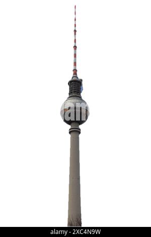 Der Fernsehturm (Englisch: Fernsehturm) ist ein Fernsehturm in Berlin, Deutschland. Stockfoto