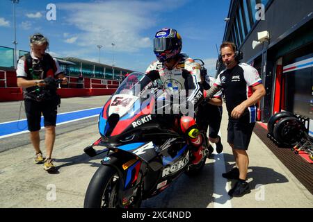 Foto Alessandro La Rocca/LaPresse14-06-2024, Misano World Circuit Marco Simoncelli Sport-Motociclismo-WSBK FIM Superbike World Championship-Pirelli Emilia Romagna Runde 14-16-Juni 2024 FP1 e FP2 nella Foto: Foto Alessandro La Rocca/ Credit: LaPresse/Alamy Live News Stockfoto