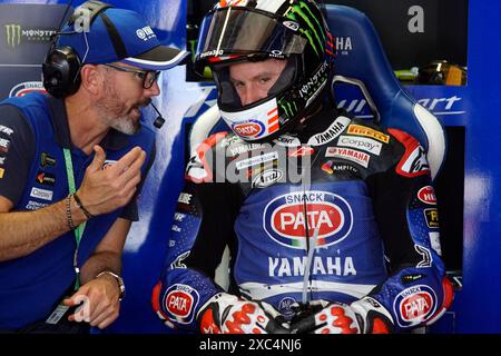 Foto Alessandro La Rocca/LaPresse14-06-2024, Misano World Circuit Marco Simoncelli Sport-Motociclismo-WSBK FIM Superbike World Championship-Pirelli Emilia Romagna Runde 14-16-Juni 2024 FP1 e FP2 nella Foto: Jonatan Rea -Yamaha Foto Alessandro La Rocca/ Credit: LaPresse/Alamy Live News Stockfoto