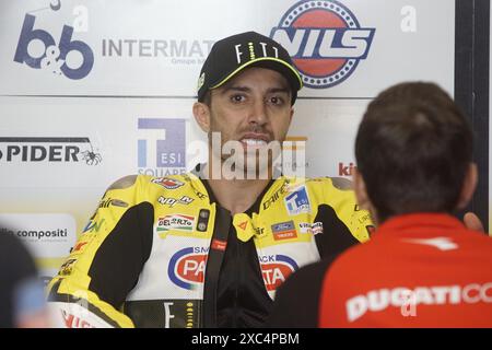 Foto Alessandro La Rocca/LaPresse14-06-2024, Misano World Circuit Marco Simoncelli Sport-Motociclismo-WSBK FIM Superbike World Championship-Pirelli Emilia Romagna Runde 14-16-Juni 2024 FP1 e FP2 nella Foto: Andrea Iannone -Ducati Foto Alessandro La Rocca/ Credit: LaPresse/Alamy Live News Stockfoto