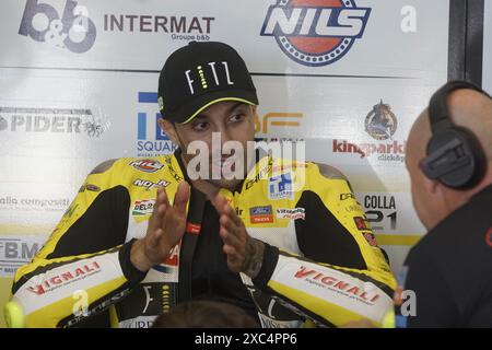 Foto Alessandro La Rocca/LaPresse14-06-2024, Misano World Circuit Marco Simoncelli Sport-Motociclismo-WSBK FIM Superbike World Championship-Pirelli Emilia Romagna Runde 14-16-Juni 2024 FP1 e FP2 nella Foto: Andrea Iannone -Ducati Foto Alessandro La Rocca/ Credit: LaPresse/Alamy Live News Stockfoto