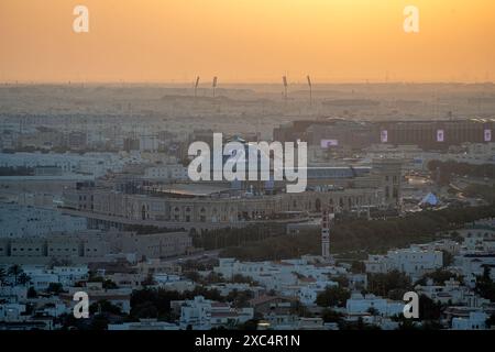 Aus der Vogelperspektive der Al Hazm Mall Doha, Katar. Stockfoto