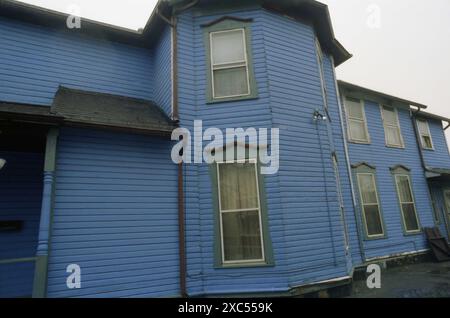 Alte Holzhäuser in Aurora, Illinois, USA, ca. 1991 Stockfoto