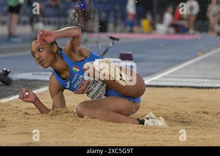 Olympiastadion, Rom, Italien. Juni 2024. 2024 Leichtathletik-Europameisterschaft, 6. Tag; Larissa IAPICHINO (ITA) tritt an den Langspringerinnen am 6. Tag der Leichtathletik-Europameisterschaft an. Credit: Action Plus Sports/Alamy Live News Stockfoto