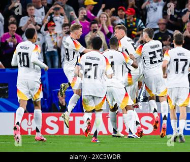 Waehrend des Spiels der UEFA EURO 2024 - Gruppe A zwischen Deutschland und Schottland, Fussball Arena München am 14. Juni 2024 in München, Deutschland. Foto von während der UEFA EURO 2024 - Gruppenspiel A zwischen Deutschland und Schottland am 14. Juni 2024 in München. Foto: Defodi-738 738 GERSCO 20240614 277 *** während des Spiels Der UEFA EURO 2024 Gruppe A zwischen Deutschland und Schottland am 14. Juni 2024 in München Foto: Defodi 738 738 GERSCO 20240614 277 Defodi- Stockfoto