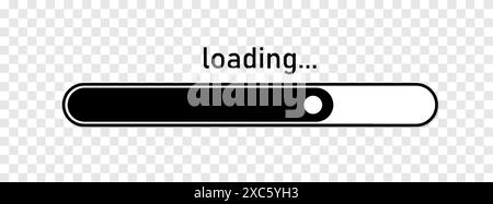 Ladebalken-Konzept. Fortschrittsdaten für Upload oder Download. Techmologiekonzept. Vektorgrafik. Stock Vektor