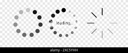 Ladebalken-Konzept. Fortschrittsdaten für Upload oder Download. Techmologiekonzept. Vektorgrafik. Stock Vektor