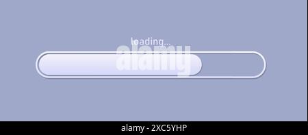 Ladebalken-Konzept. Fortschrittsdaten für Upload oder Download. Techmologiekonzept. Vektorgrafik. Stock Vektor