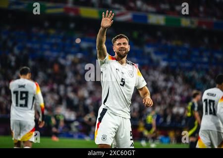 München, Deutschland. Juni 2024. München, 14. Juni 2024 MÜNCHEN, DEUTSCHLAND - 14. JUNI: Niclas Fuellkrug feiert sein Tor beim Eröffnungsspiel der UEFA Euro 2024-Meisterschaft zwischen Deutschland und Schottland am 14. Juni 2024 in München. (Foto: Dan O' Connor/ATPImages) Dan O' Connor (Dan O' Connor/ATP Images/SPP) Credit: SPP Sport Press Photo. /Alamy Live News Stockfoto