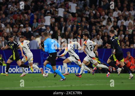 Leroy Sane (Deutschland) während der UEFA-Europameisterschaft-Gruppe Ein Spiel zwischen Deutschland und Schottland in der Allianz Arena, München am Freitag, den 14. Juni 2024. (Foto: Pat Scaasi | MI News) Credit: MI News & Sport /Alamy Live News Stockfoto