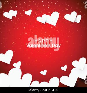 Valentinstag-Werbung in realistischer Sicht Stock Vektor