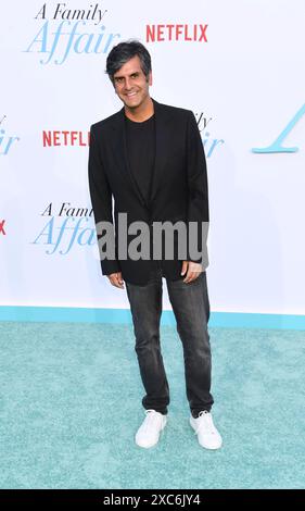 LOS ANGELES, KALIFORNIEN - 13. JUNI: Siddharta Khosla nimmt an der Premiere von Netflix's „A Family Affair“ im Egyptian Theatre Hollywood Teil Stockfoto
