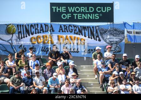 Argentinische Tennisfans. Davis Cup 2023. Buenos Aires Stockfoto