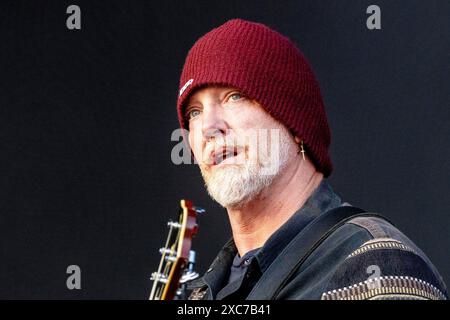 Adenau, 7. Juni 2024: Josh Homme aus Queens of the Stone Age spielt im Rock am Ring. Das Festival findet auf der Nürburgring-Rennstrecke statt Stockfoto