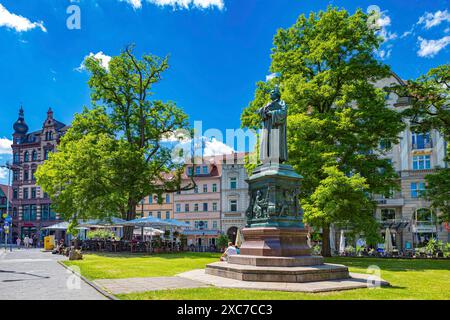 Lutherdenkmal auf dem Karlsplatz in Eisenach, Thüringen, Deutschland Stockfoto