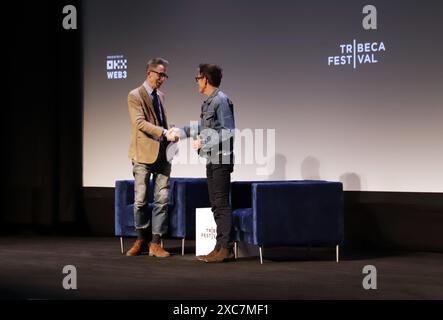 New York, NY. Juni 2024. Schauspieler Kevin Bacon nimmt an der 40-jährigen Filmvorführung von Footloose beim Tribeca Film Festival 2024 Teil, gefolgt von einer Podiumsdiskussion. @ Veronica Bruno / Alamy Live News Stockfoto
