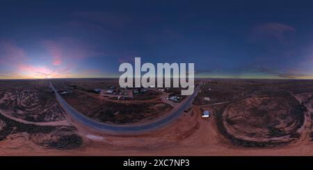 360 Grad Panorama Ansicht von 360°-Luftpanorama von Cockburn, dem ehemaligen Eisenbahndorf an der SA/NSW-Grenze South Australia