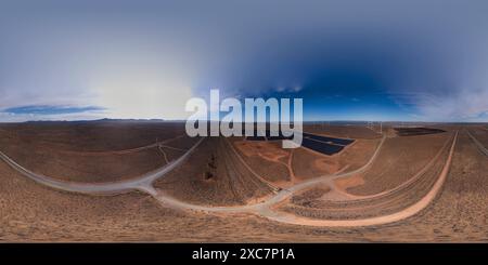 360 Grad Panorama Ansicht von 360° Luftpanorama des Port Augusta Renewable Energy Park (PAREP) South Australia