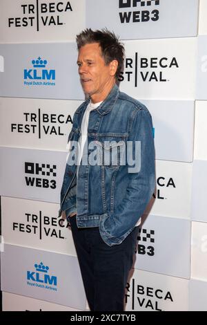 New York, Usa. Juni 2024. Kevin Bacon nimmt am 14. Juni 2024 an der „Footloose“-Wiedervereinigung während des Tribeca Festivals 2024 im BMCC Theater in New York, New York, USA, Teil. (Foto von Thenews2/NurPhoto) Credit: NurPhoto SRL/Alamy Live News Stockfoto
