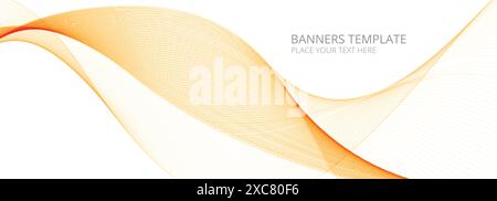 Vektor abstrakt bunt fließende Wellenlinien isoliert auf weißem Hintergrund. Design-Element für Hochzeitseinladung, Grußkarte Stock Vektor