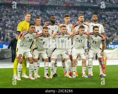 Startelf Deutschland, GER, Deutschland (GER) vs. Scottland (SCO), Fussball Europameisterschaft, UEFA EURO 2024, Gruppe A, 1. Spieltag, 14.06.2024, Foto: Eibner-Pressefoto/Sascha Walther Stockfoto