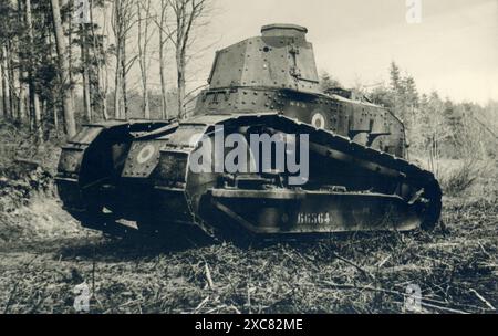 Im Zweiten Weltkrieg/Zweiten Weltkrieg, Frankreich, verlor den französischen Panzer Renault FT-17 Stockfoto