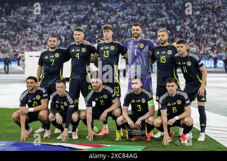 München, Deutschland. Juni 2024. Das Team Schottlands wurde während des Spiels der UEFA EURO 2024 zwischen Deutschland und Schottland im Allianz Stadium gesehen. Endpunktzahl: Deutschland 5:1 Schottland. Quelle: SOPA Images Limited/Alamy Live News Stockfoto